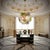Large multicolored handkerchiefs of glass compose this splendid Murano chandelier. A classic mid-century Sputnik. It...