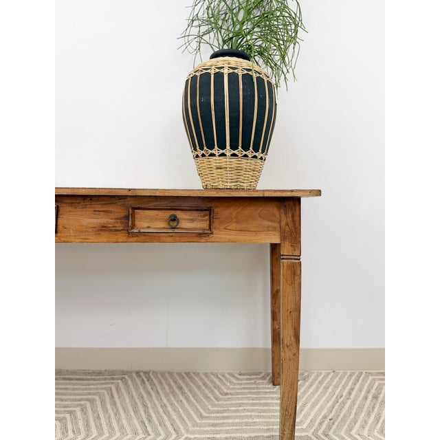 Wood Nadeau Indonesian Solid Wood Antiqued Console Sofa/Entryway Rustic Primitive For Sale - Image 7 of 11
