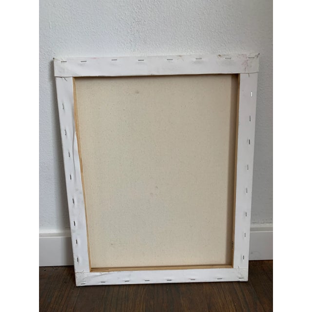 Textile Contemporary Modern Abstract Mixed-Media Painting on Canvas For Sale - Image 7 of 8