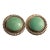 1940s Turquoise and Sterling Cabochon Earrings For Sale