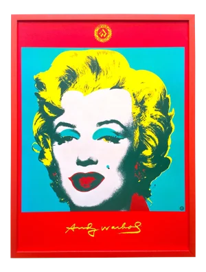 Andy Warhol Foundation Vintage 1996 Framed Lithograph Print Framed Collector's Pop Art Poster " Marilyn "1967