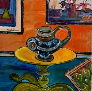 "Victorian Vase" Contemporary Still Life Acrylic Painting by David Harper