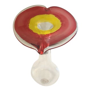 Vintage Murano Art Glass, Jack in the Pulpit, Flower Vase For Sale