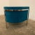 Metal Harvey Probber Style Teal and Polished Solid Steel 3 Leg Frame Barrel Chair For Sale - Image 7 of 9