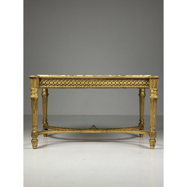 Louis XVI Style Marble Center Table For Sale - Image 9 of 18