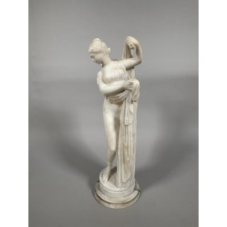 19th-century alabaster sculpture of Diana at her bath For Sale