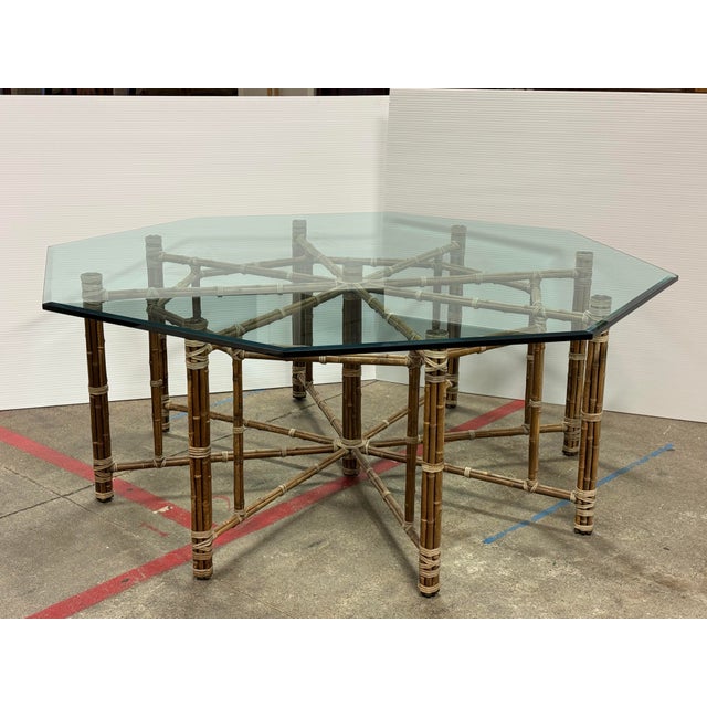 Design Plus Gallery presents a late 20th Century Octagonal Dining Table from McGuire Furniture. The table is showcasing...