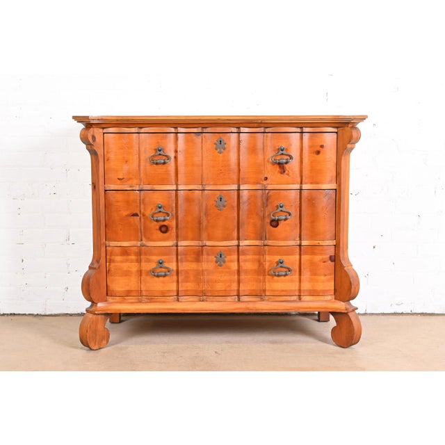 Romweber Spanish Baroque Carved Pine Commode or Chest of Drawers For Sale - Image 13 of 13