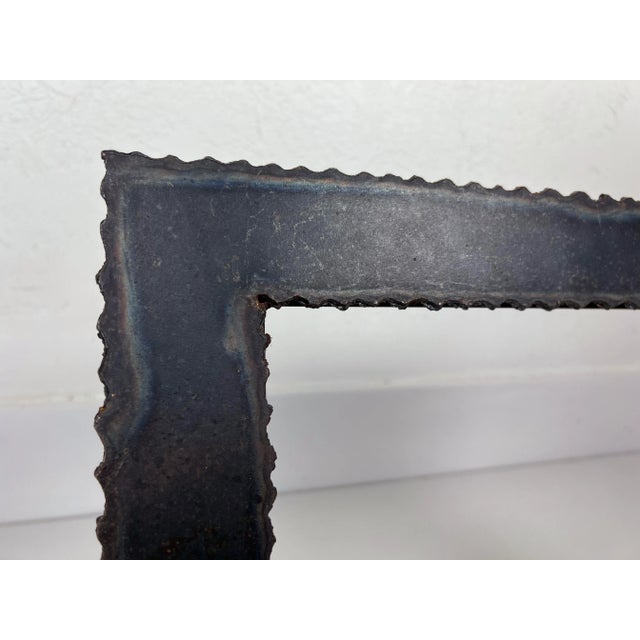 Vintage Brutalist Torch Cut Metal Picture Frame For Sale - Image 10 of 13
