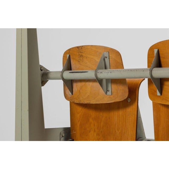 Lectura Hall Chairs attributed to Jean Prouvé for Ensic, France, 1950s For Sale - Image 11 of 18
