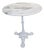 Marble Table on Whitewashed Cast Iron Leg For Sale