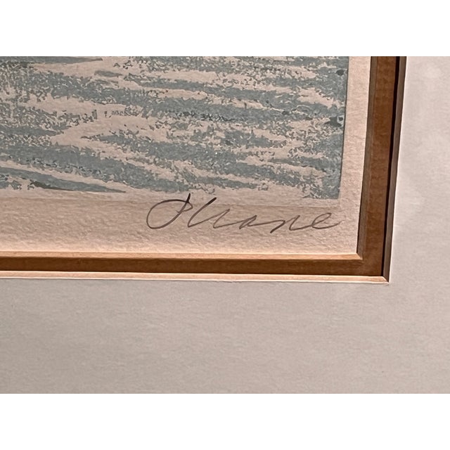 Paula Crane Signed Lithograph Reflections I Forest Lake Vintage Framed Fine Art For Sale - Image 4 of 9
