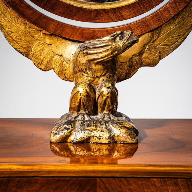 Brown Biedermeier Table Mirror with Eagle, Vienna, 19th Century For Sale - Image 8 of 9
