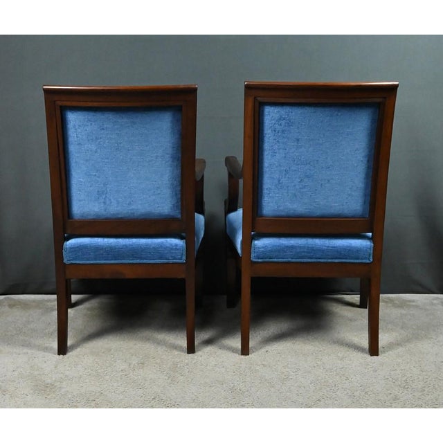 Early 19th Century Restoration Mahogany Armchairs, Set of 2 For Sale - Image 9 of 18