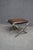 Maitland-Smith Leather X-Base Stool With Cast Eagle Heads For Sale - Image 10 of 14