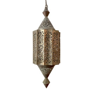 Vintage Brass Moroccan Pendant Light For Sale