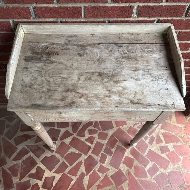 Antique Rustic Pine Work Table For Sale - Image 4 of 7