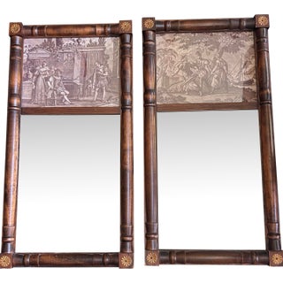Wall Dresser Bathroom Vanity Mirrors/Pair For Sale