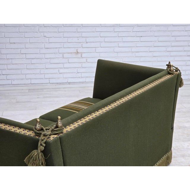 Danish 2-Seater Drop-Arm Spanish Sofa in Furniture Wool, 1970s For Sale - Image 18 of 18