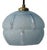 French Art Deco Blue Reeded Glass Pendant Lamp For Sale