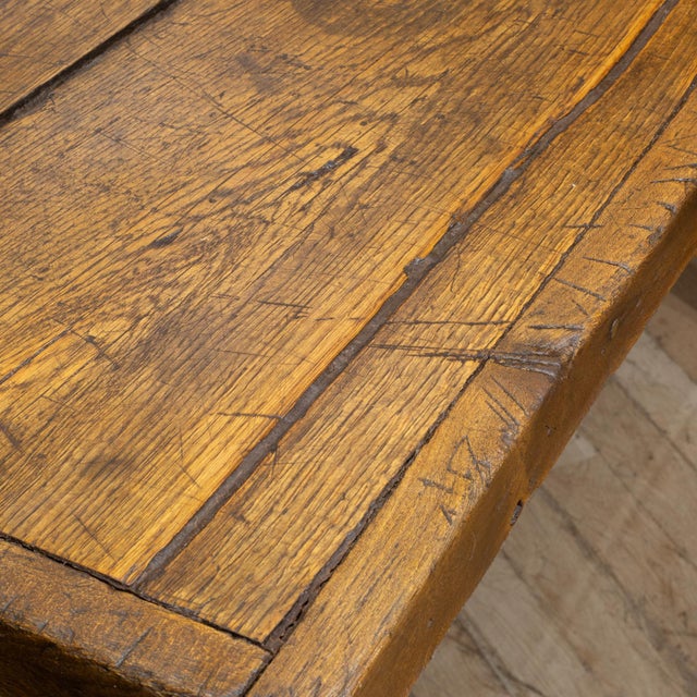 19th Century 19th C. Hand Made Primitive Solid Oak High Table c.1850 For Sale - Image 5 of 10