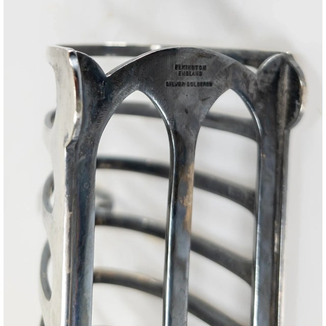 Early 20th Century Silverplate Toast Rack by Elkington & Co. For Sale - Image 9 of 10