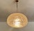 Vintage Mid Century Doria Murano Glass pendant light featuring a cocoon globe shade with irregular glass patches, brushed...