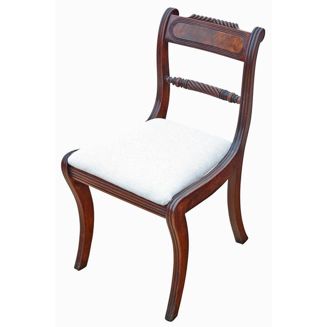 Wood Antique Georgian Regency Mahogany Dining and Carver Chairs, 1825, Set of 8 For Sale - Image 7 of 11