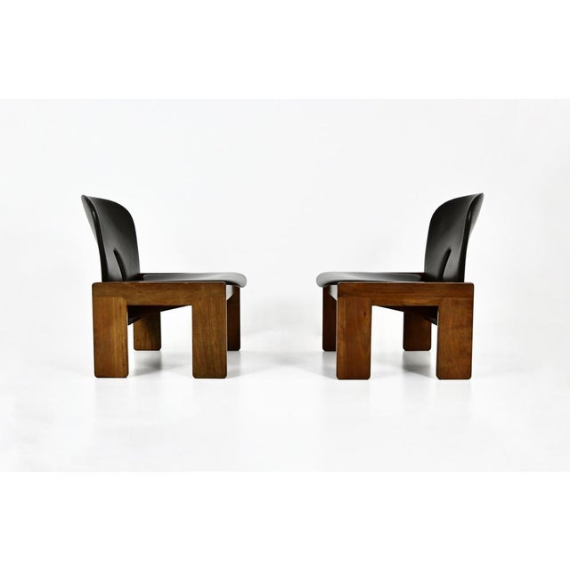 Cassina Model 925 Lounge Chairs by Afra & Tobia Scarpa for Cassina, 1970s, Set of 2 For Sale - Image 4 of 12