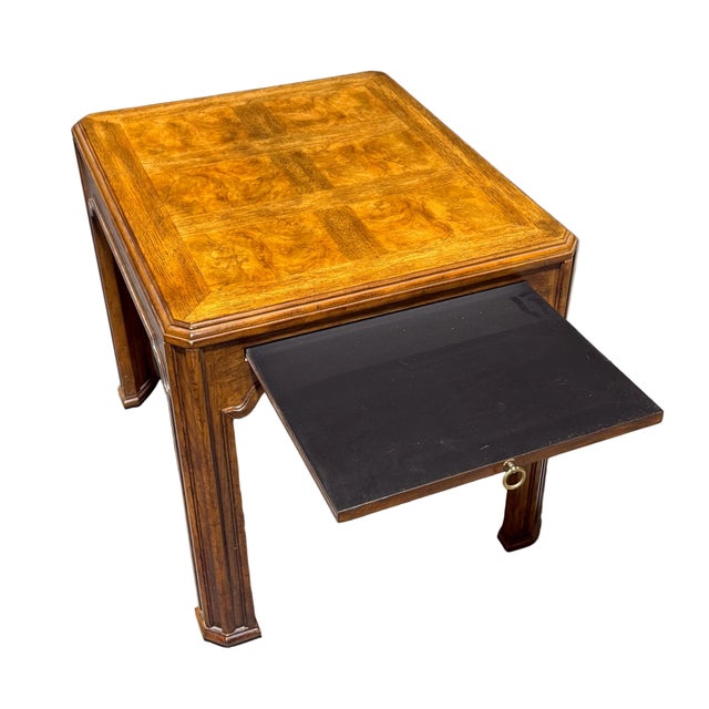 Asian Vintage Drexel Heritage Sketchbook Ming Style Square End Table For Sale - Image 3 of 9