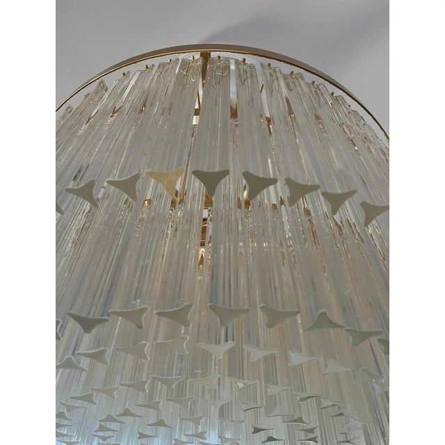 Early 21st Century Murano Glass Chandelier with Clear Triedo Glass by Simoeng For Sale - Image 5 of 12