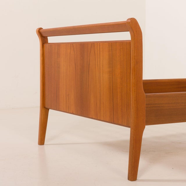 Mid-Century Danish Teak Bed, 1960s For Sale - Image 4 of 8