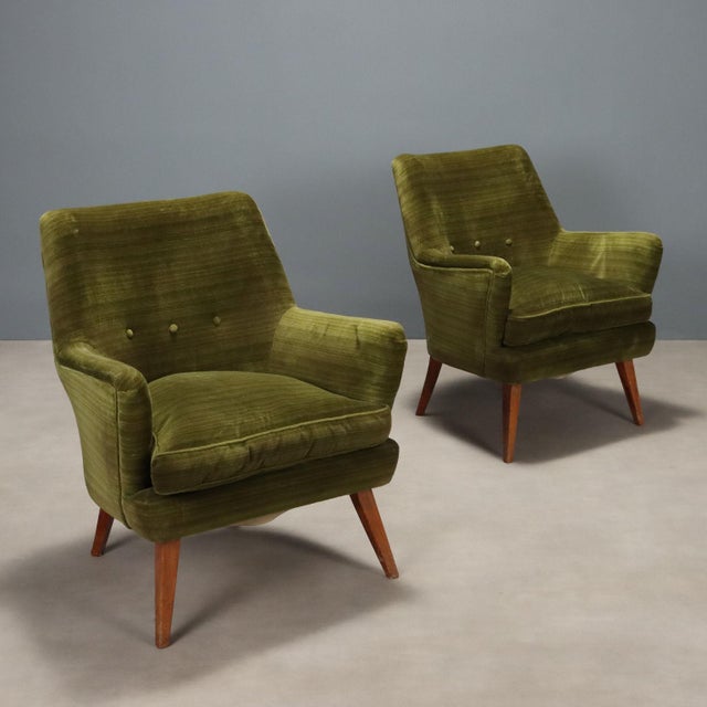 Vintage Green Lounge Chairs, 1950s For Sale - Image 10 of 10