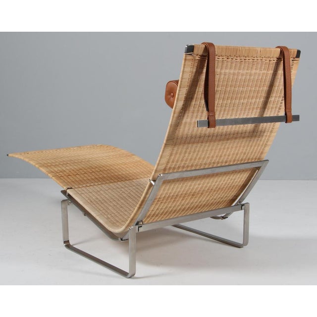 PK 24 Chaise Lounge with Wicker Seat by Poul Kjærholm for Fritz Hanse, 2021 For Sale - Image 11 of 13