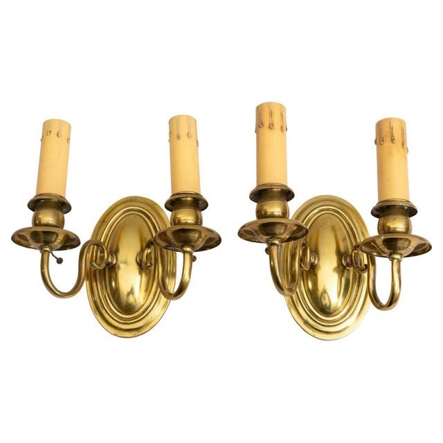 1950s Vintage Brass Appliques, 1950s, Set of 2 For Sale - Image 5 of 5