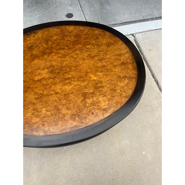 Mid Century Ming Style Coffee Table With Burlwood For Sale - Image 11 of 12