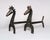 Mid-Century Brutalist Wrought Iron Horse Andirons or Fire Dogs, 1950s, Set of 2 For Sale - Image 6 of 6