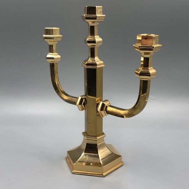 Mid-Century Modern Three-Armed Candlestick by Fritz Nagel, 1950s For Sale - Image 3 of 10