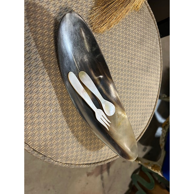 Pair of 1970s Mother-Of-Pearl Small Fork and Spoon For Sale In Atlanta - Image 6 of 7
