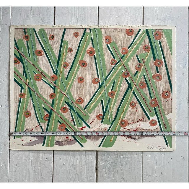 Barbara Beck 1988 Abstract Painting on Paper - Signed/Dated/Unframed For Sale In New York - Image 6 of 11
