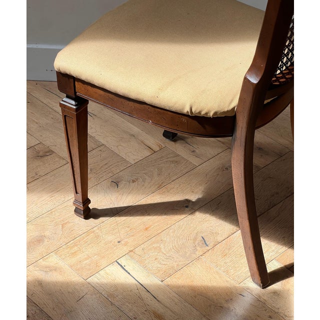 Antique Carved Wood & Cane Dining Chair For Sale - Image 9 of 12