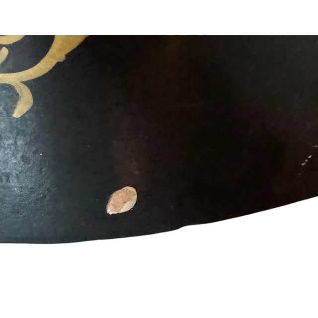 Wood Pair of Chinoiserie Black Lacquer Cylindrical Pedestals For Sale - Image 7 of 11