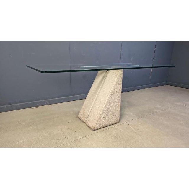 Giovanni Offredi Concrete Dining Table by Giovanni Offredi for Saporiti, 1970s For Sale - Image 4 of 13