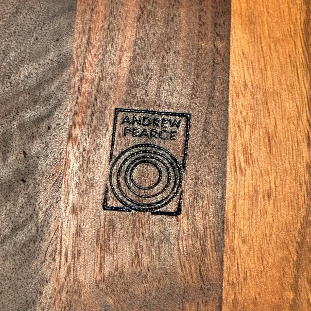 Andrew Pearce' Walnut Wood Round Trays- Set of 2 For Sale - Image 4 of 7