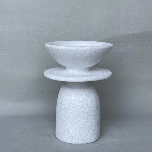 Unique Naxian Marble Vessel by Tom Von Kaenel Unique piece. Dimensions: Ø 12.5 x H 18 cm. Materials: Naxian marble. The...
