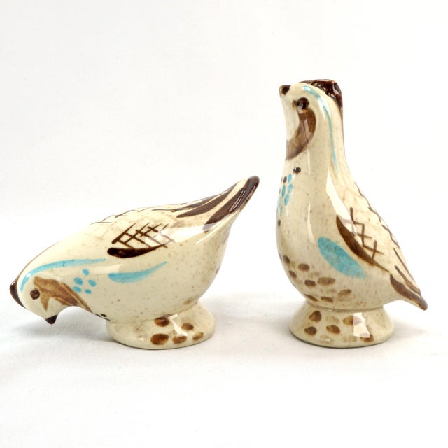 Mid 20th Century Mid Century Redwing Pottery Bob White Quail Salt and Pepper Shakers For Sale - Image 5 of 8