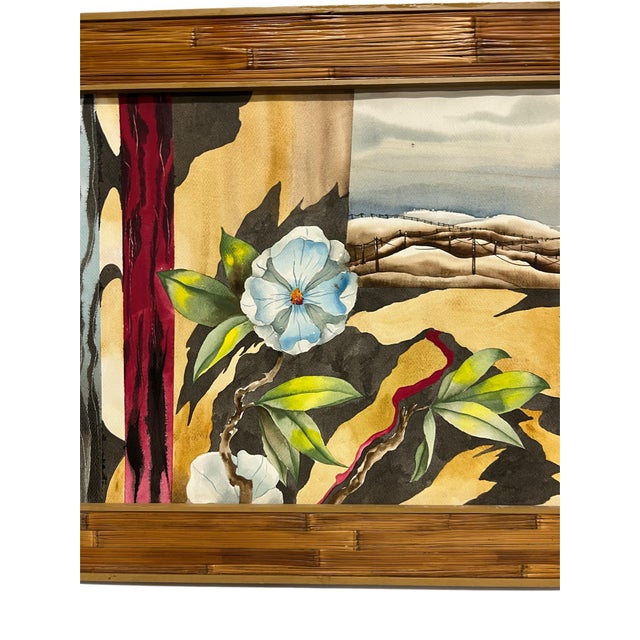 Harold Laynor Harold a Laynor (1922-1991) Mid Century Watercolor, Listed Artist For Sale - Image 4 of 6