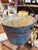 Wood Antique 1800s Shaker Wooden Bucket Blue Paint For Sale - Image 7 of 11