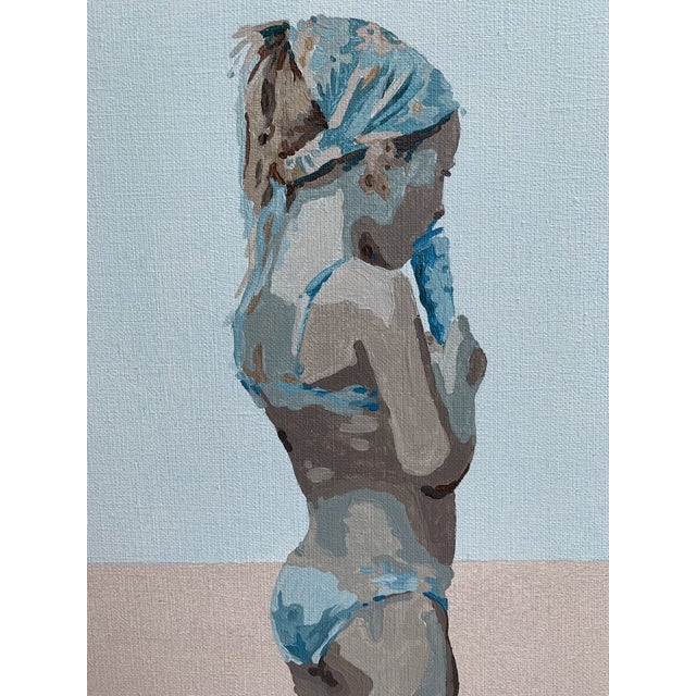 Joanna Woyda, The Beach: A Girl Eating Ice Cream , 2019, Acrylic on Canvas For Sale - Image 3 of 4