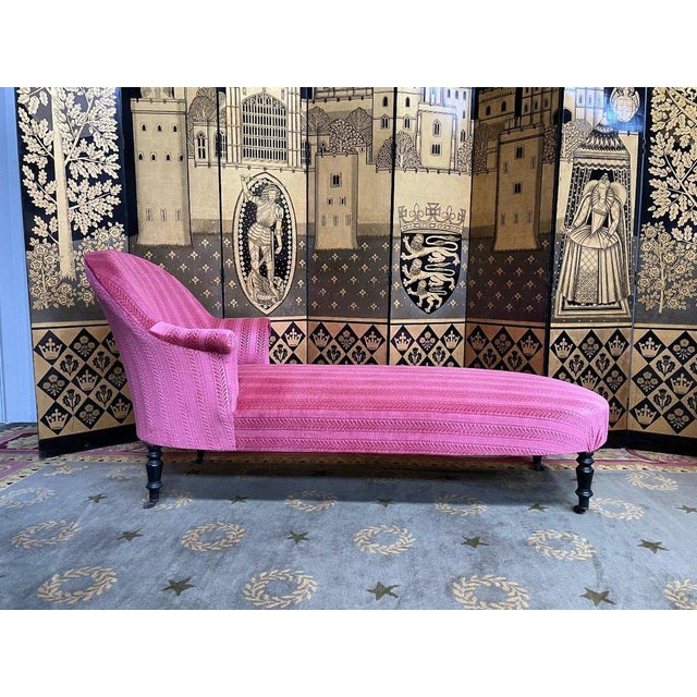 Gold Napoleon III Pink Velvet Daybed For Sale - Image 8 of 12